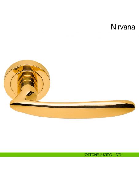 Maniglia per porta Nirvana Manital ottone lucido