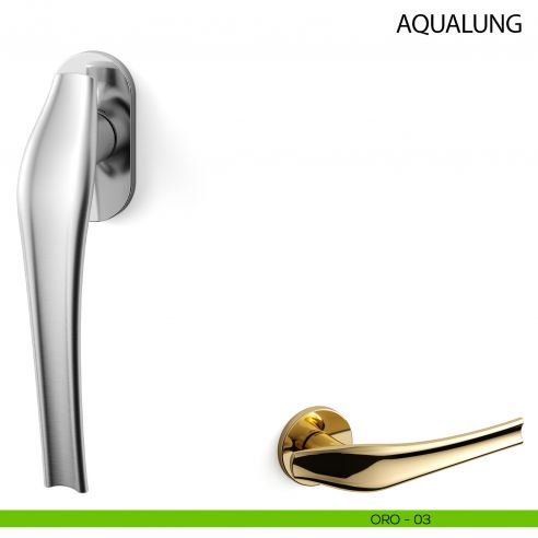 Maniglia per finestra martellina DK Aqualung Mandelli - oro - 03