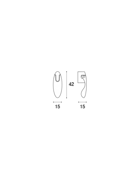 Pomello a ciondolo per mobile Confalonieri MB00997 disegno