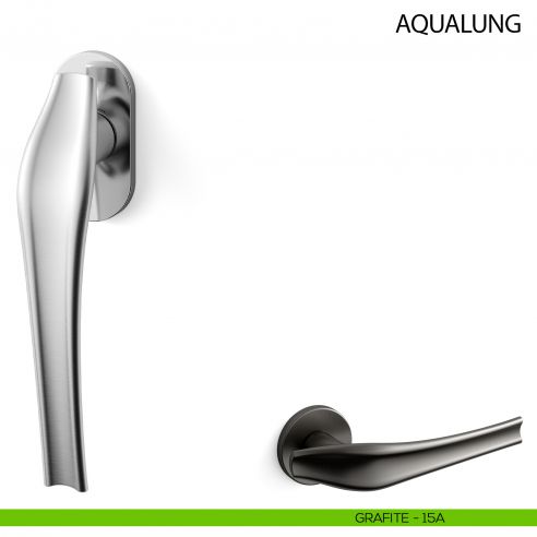 Maniglia per finestra martellina DK Aqualung Mandelli - grafite - 15A
