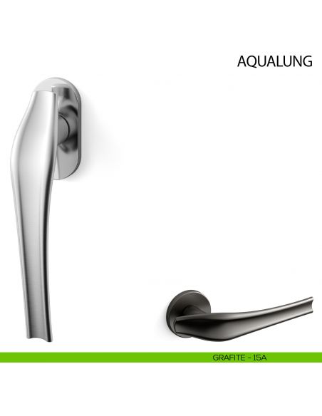 Maniglia per finestra martellina DK Aqualung Mandelli - grafite - 15A