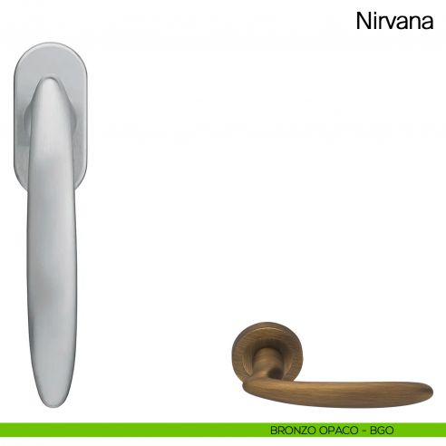 Maniglia martellina DK per finestra Nirvana Manital bronzo opaco