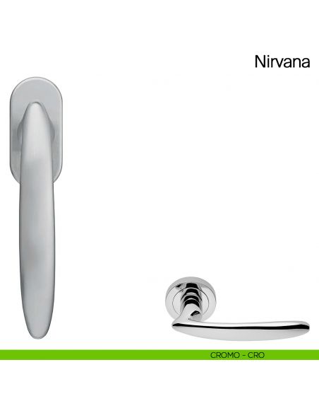 Maniglia martellina DK per finestra Nirvana Manital cromato