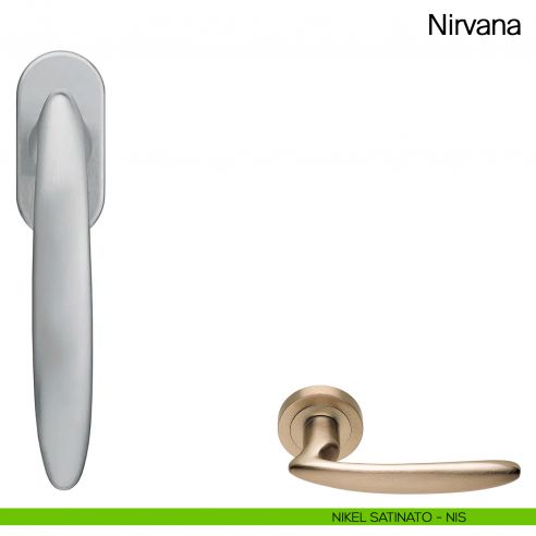 Maniglia martellina DK per finestra Nirvana Manital nikel satinato