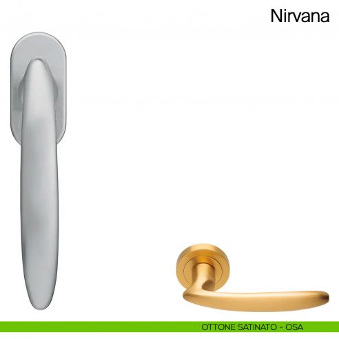 Maniglia martellina DK per finestra Nirvana Manital ottone satinato