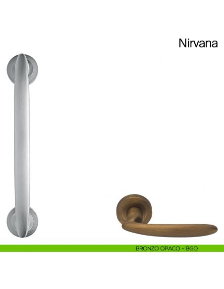 Maniglione per porta Nirvana Manital con rosette bronzo opaco
