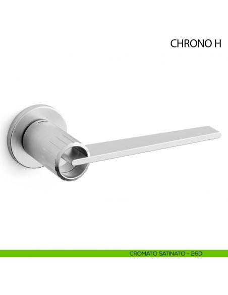 Maniglia per porta Chrono H Mandelli - cromo satinato - 26D