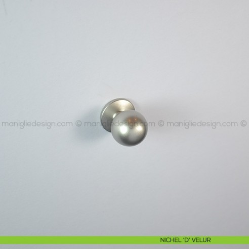 Pomello per mobile Confalonieri LIB0001 nichel 'd' velur