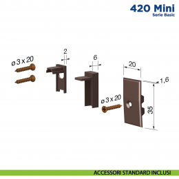 Paraspifferi per porta Comaglio 420 Mini serie Basic 2