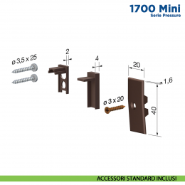 Paraspifferi per porta Comaglio 1700 Mini serie Pressure 2