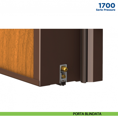 Paraspifferi per porta Comaglio 1700 serie Pressure - applicazione su porta blindata