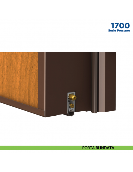 Paraspifferi per porta Comaglio 1700 serie Pressure - applicazione su porta blindata