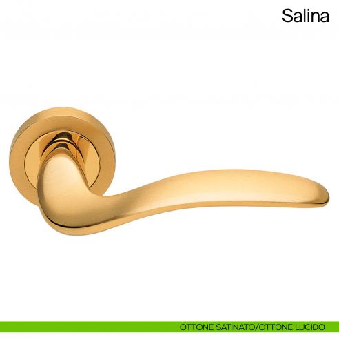 Maniglia per porta Salina Manital ottone satinato/ottone lucido
