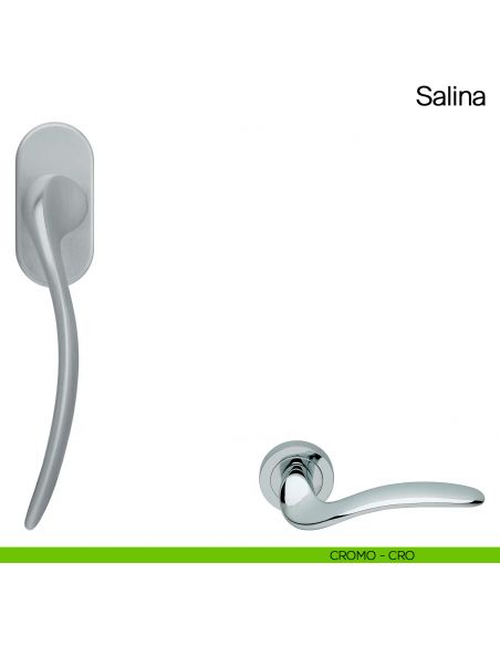 Maniglia martellina DK per finestra Salina Manital cromato