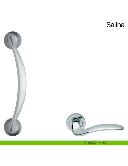 Maniglione per porta Salina Manital con rosette cromato