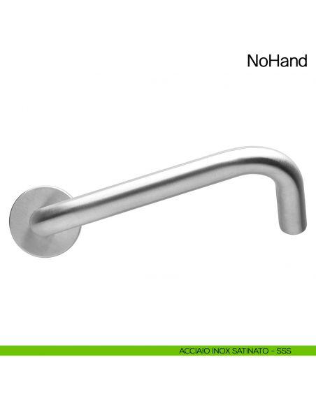 Maniglia per porta NoHand Manital acciaio inox satinato