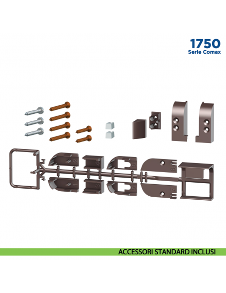 Paraspifferi esterno per porta Comaglio 1750 serie Comax fai da te - accessori standard inclusi