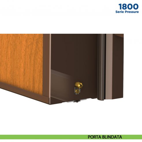 Paraspifferi per porta Comaglio 1800 serie Pressure con alette laterali - applicazione su porta blindata