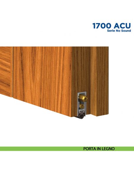Paraspifferi per porta Comaglio 1703 ACU serie No Sound - applicazione su porta in legno