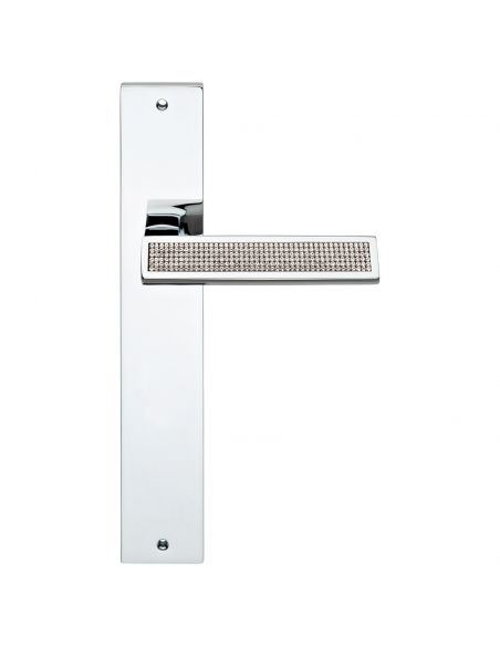 Maniglia Swarovski con placca per porta Riflesso Mesh Linea Calì