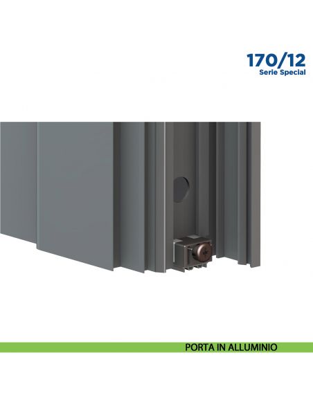 Paraspifferi per porta Comaglio 170 12 serie Special - applicazione su porta in alluminio
