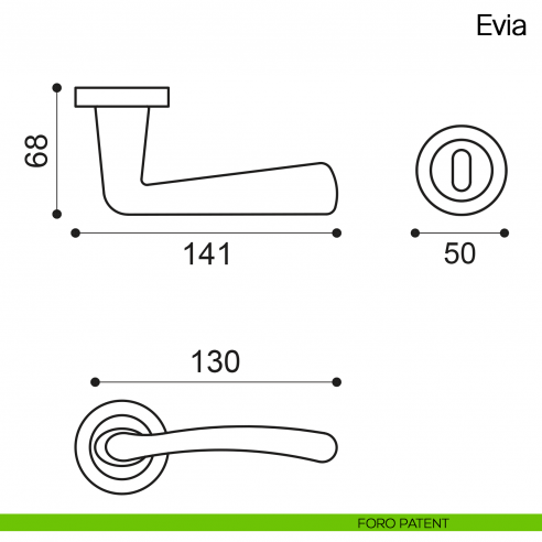 Maniglia per porta Evia Manital foto patent