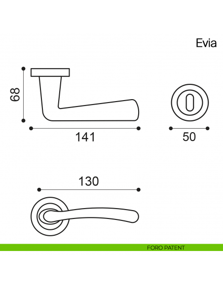 Maniglia per porta Evia Manital foto patent