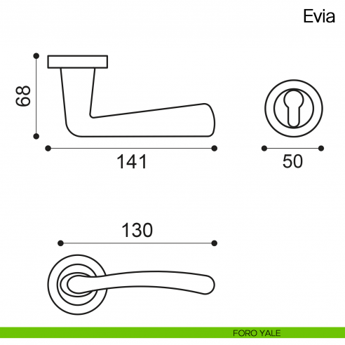 Maniglia per porta Evia Manital foto yale