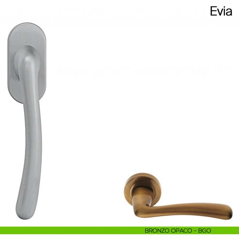 Maniglia martellina DK per finestra Evia Manital bronzato