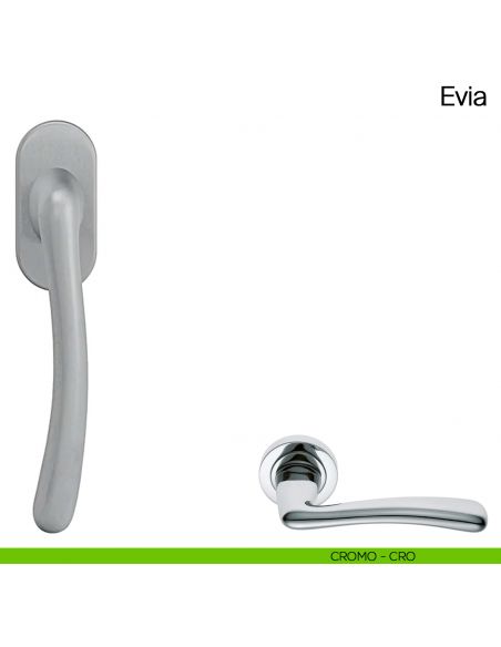 Maniglia martellina DK per finestra Evia Manital cromato