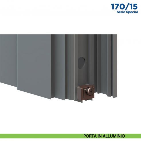 Paraspifferi per porta Comaglio 170 15 serie Special - applicazione su porta in alluminio