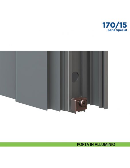 Paraspifferi per porta Comaglio 170 15 serie Special - applicazione su porta in alluminio