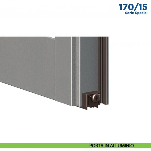 Paraspifferi per porta Comaglio 170 15 serie Special - applicazione su porta in alluminio