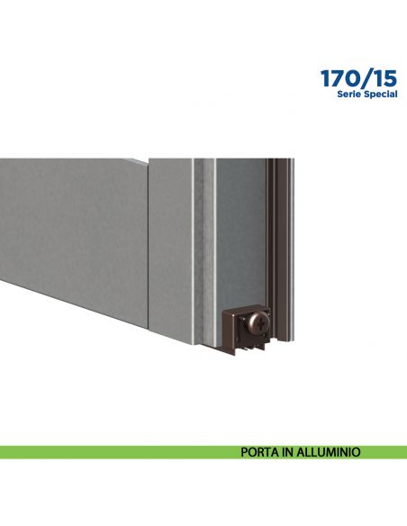Paraspifferi per porta Comaglio 170 15 serie Special - applicazione su porta in alluminio