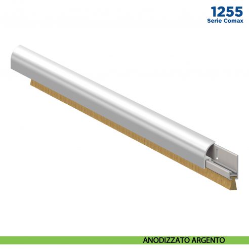 Paraspifferi fisso esterno per porta Comaglio 1255 serie Comax fai da te - anodizzato argento