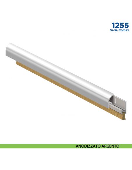 Paraspifferi fisso esterno per porta Comaglio 1255 serie Comax fai da te - anodizzato argento