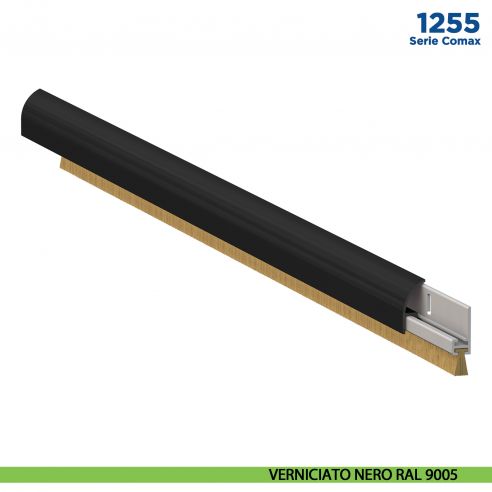 Paraspifferi fisso esterno per porta Comaglio 1255 serie Comax fai da te - verniciato nero RAL 9005