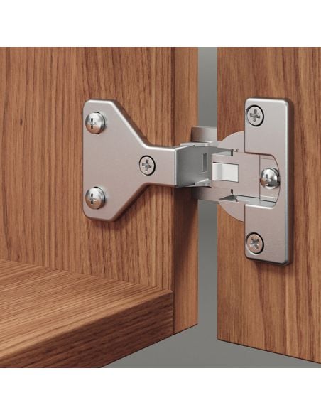 Cerniera per mobile da ufficio Hafele Aximat 100 A per montaggio ad angolo foro diametro 35 mm