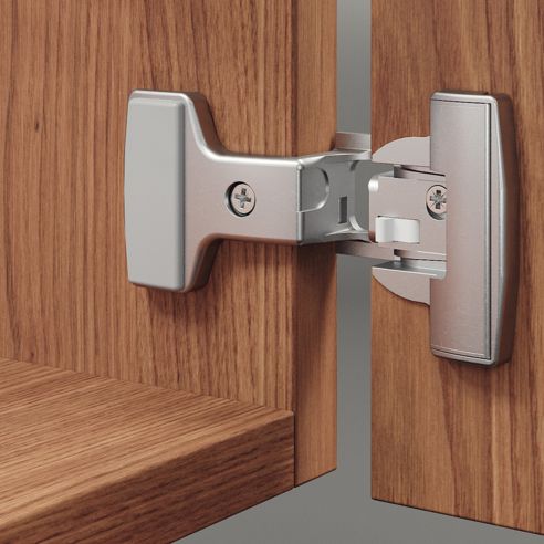 Cerniera per mobile da ufficio Hafele Aximat 100 SM per montaggio ad angolo foro diametro 35 mm