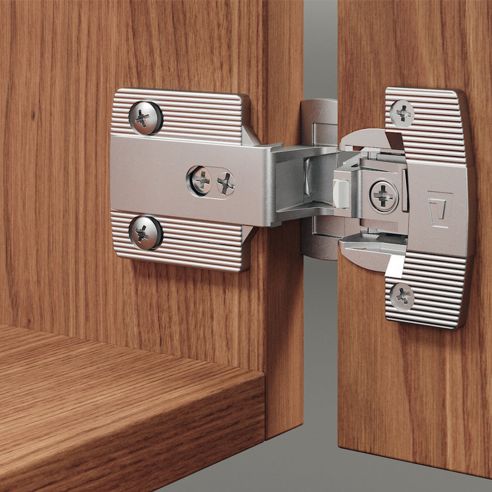 Cerniera Hafele Aximat 300 per mobile da ufficio montaggio ad angolo foro diametro 35 mm