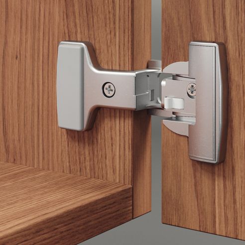 Cerniera per mobile da ufficio Hafele Aximat 100 SM per montaggio doppio foro diametro 35 mm