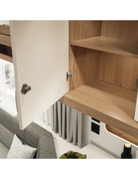 Cerniera a braccio corto Hafele per ante sottili per camper e caravan apertura 95 gradi