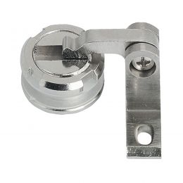 Cerniera per ante in cristallo Hafele Claronda rotonda angolo d'apertura 105° montaggio a filo