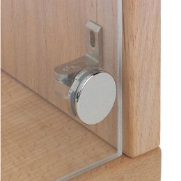 Cerniera per ante in cristallo Hafele Claronda rotonda angolo d'apertura 105° montaggio a filo 2