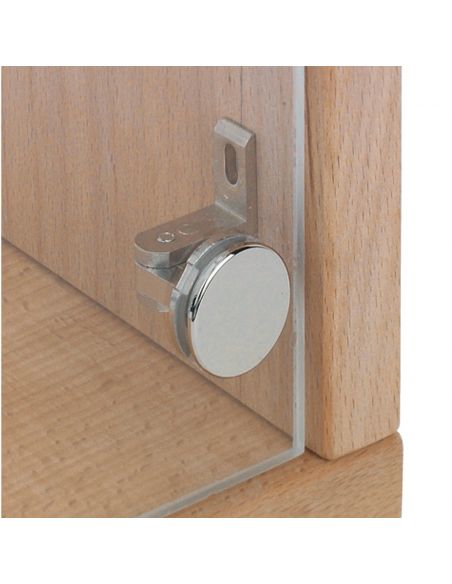 Cerniera per ante in cristallo Hafele Claronda rotonda angolo d'apertura 105° montaggio a filo