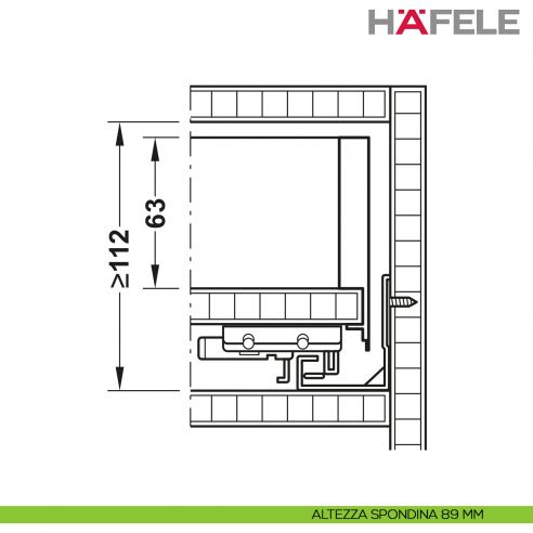 Disegno altezza spondina