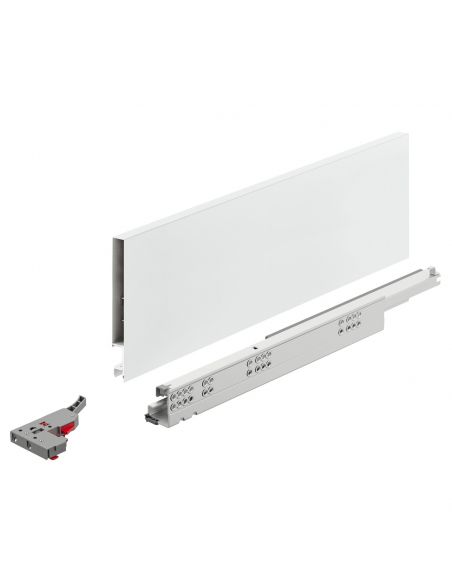 Kit cassetto ammortizzato Hafele Matrix Box Slim A portata 30 kg altezza spondina 128 mm uscita totale Syncro 3D
