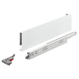 Kit cassetto Push To Open Hafele Matrix Box Slim A portata 30 kg altezza spondina 89 mm uscita totale Syncro 3D