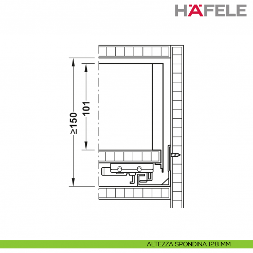 Disegno altezza spondina