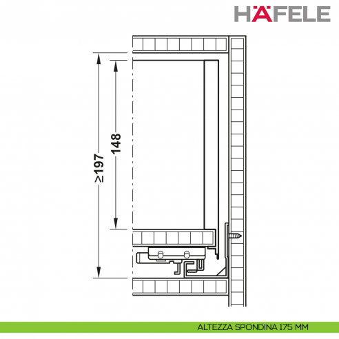 Disegno altezza spondina